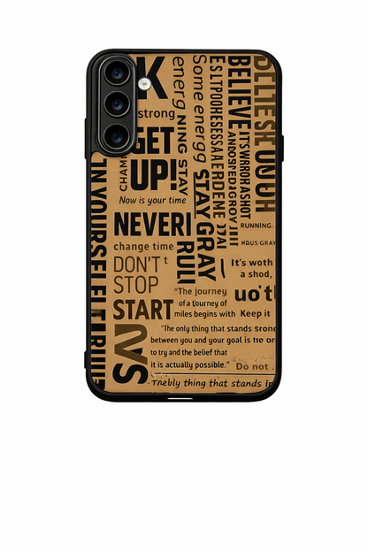 Words of Strength Premium Glass Back Cover For Galaxy S, A, M & F Series The Case & Co