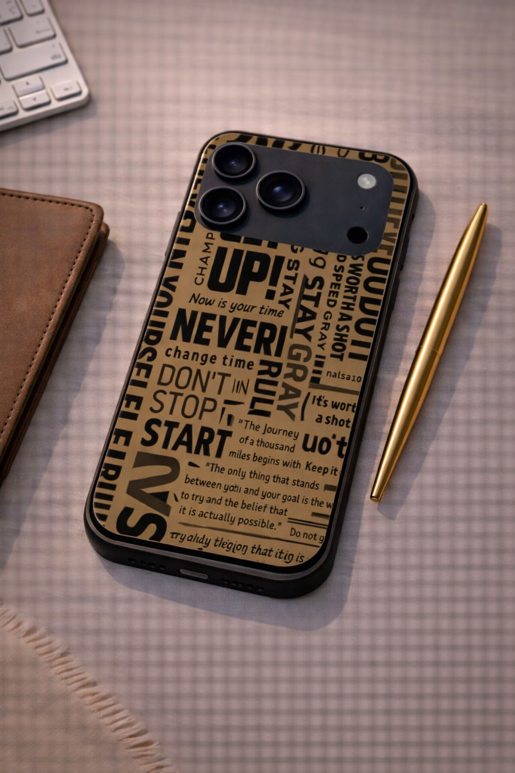 Words of Strength Premium Glass Back Cover For iPhone 11,12,13,14,15,16,17 Models The Case & Co