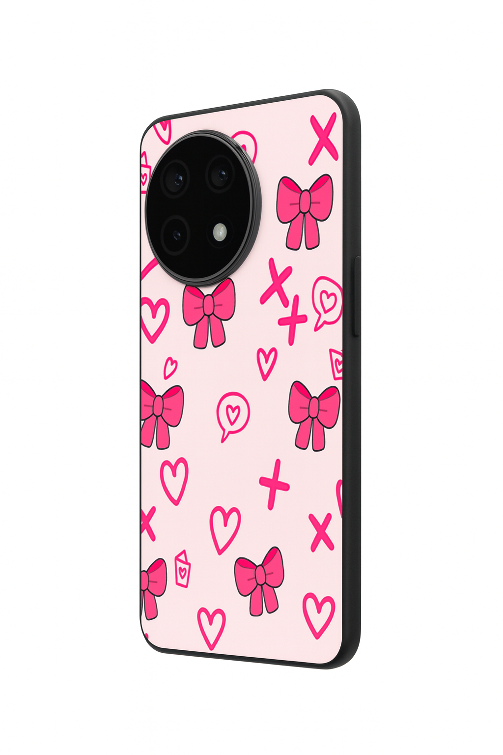 XOXO Bows Premium Glass Back Cover For One Plus 13, 12, 11, 10, Nord Series The Case & Co