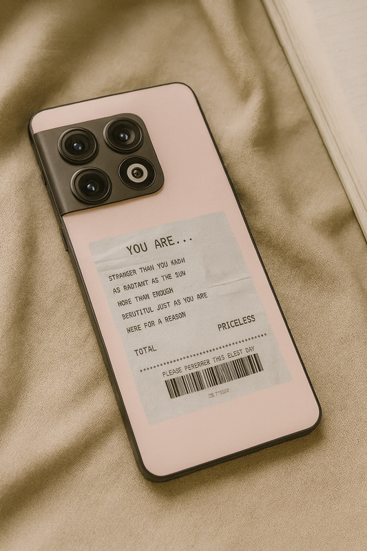 You Are Enough Glass Back Cover For One Plus 13, 12, 11, 10, Nord Series The Case & Co