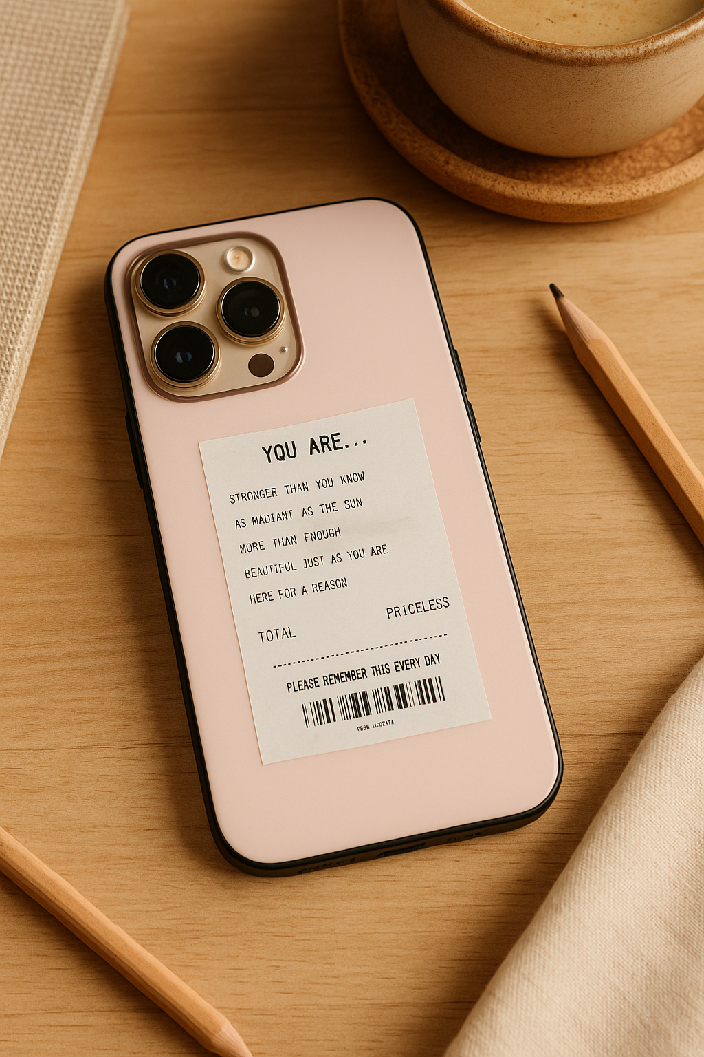 You Are Enough Premium Glass Back Cover For iPhone 11,12,13,14,15,16,17 Models The Case & Co